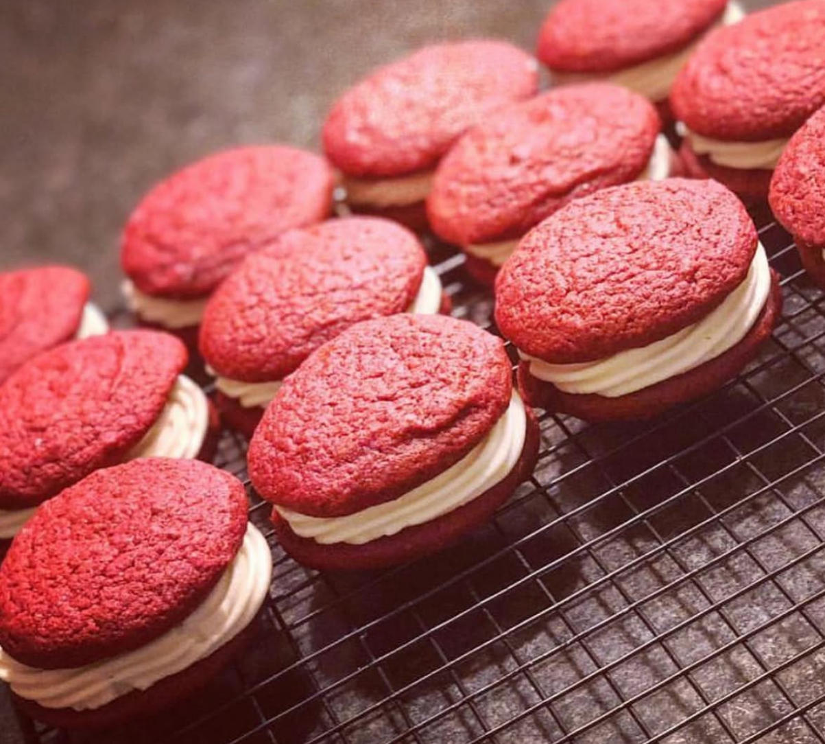 Red Velvet Cream Cheese Cookie Sandwiches